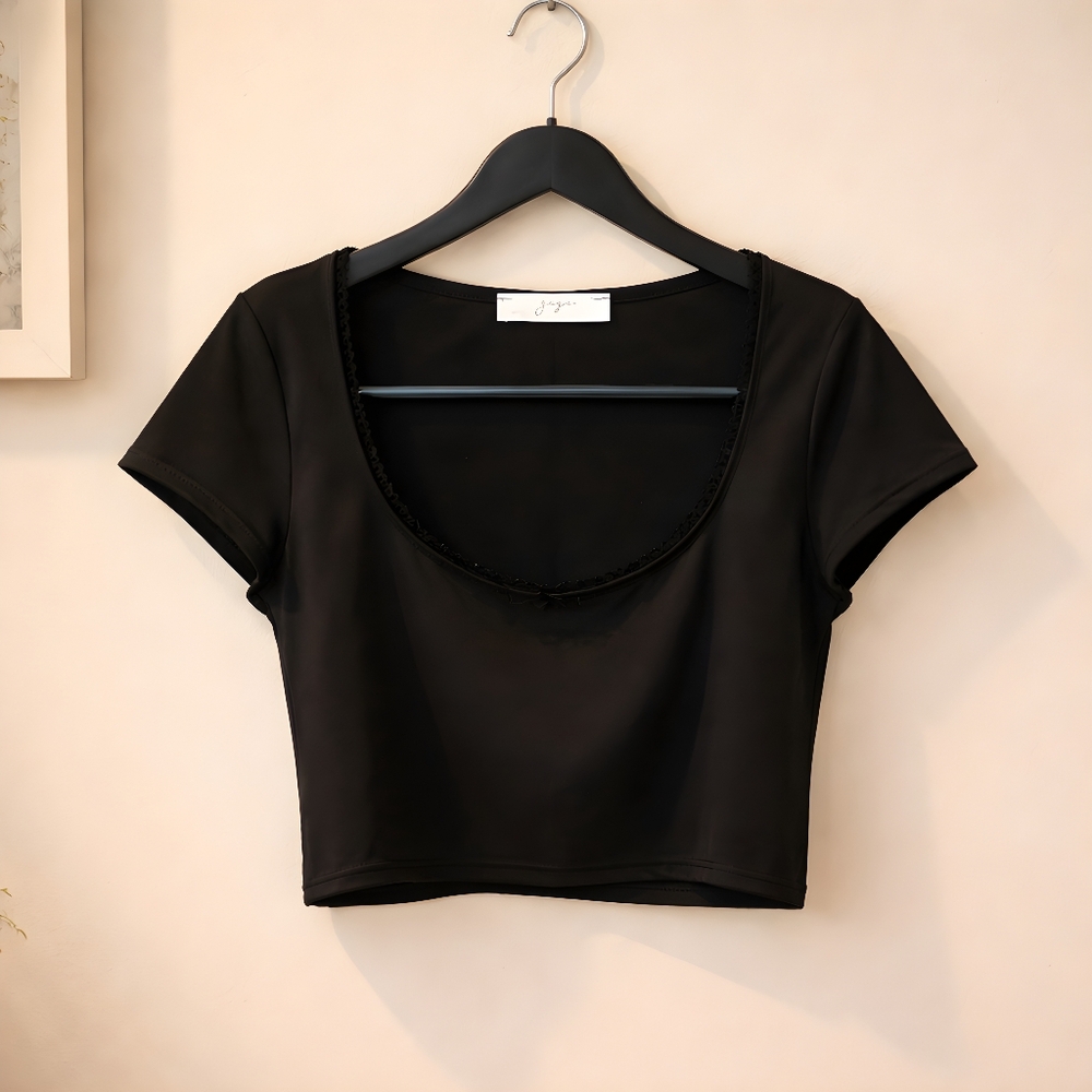 Gaze Crop 90s Y2K Babydoll Top